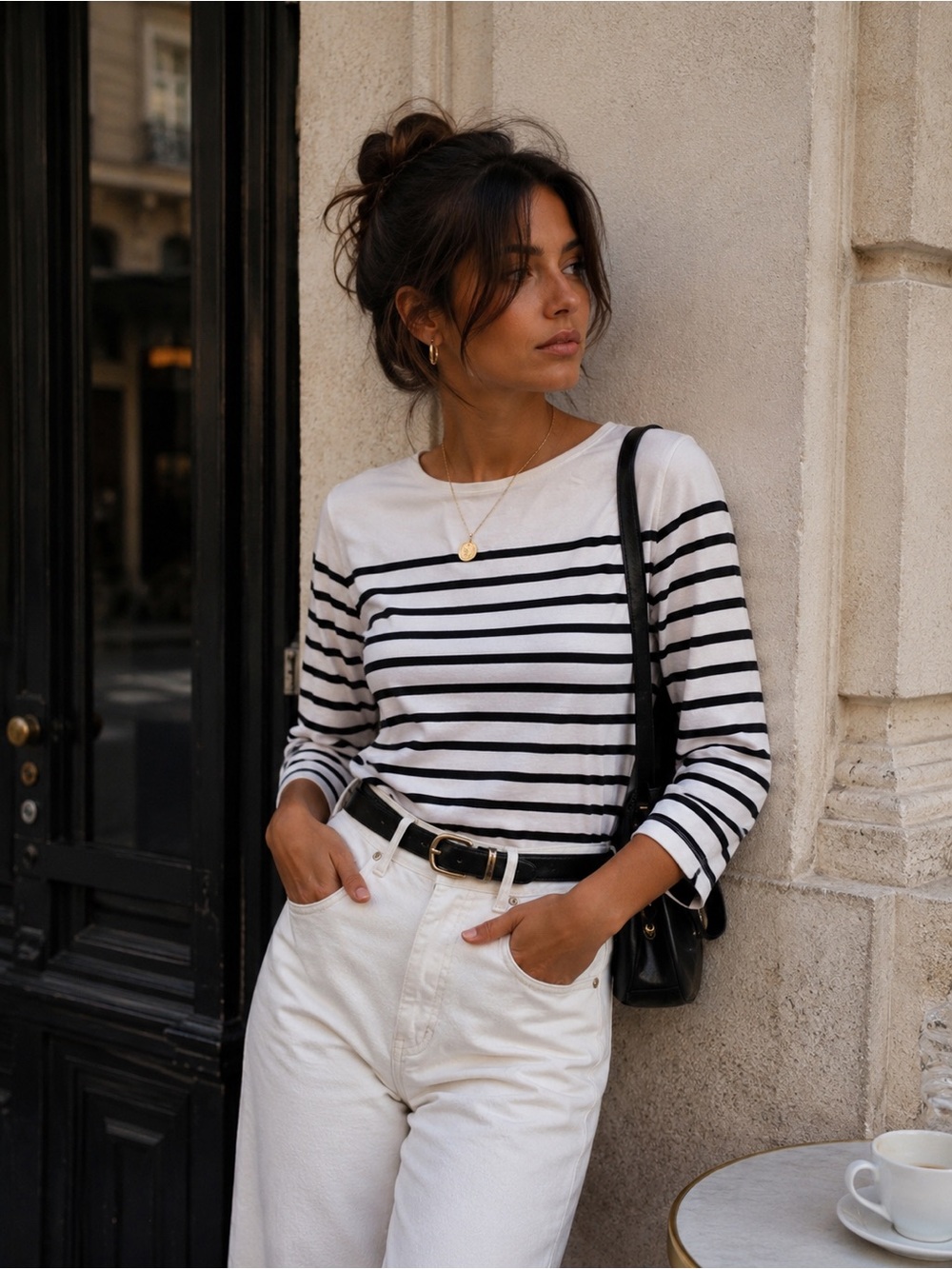 Seasalt Cornwall Breton Stripe Organic Cotton Sailor Top XS Minimalist Capsule